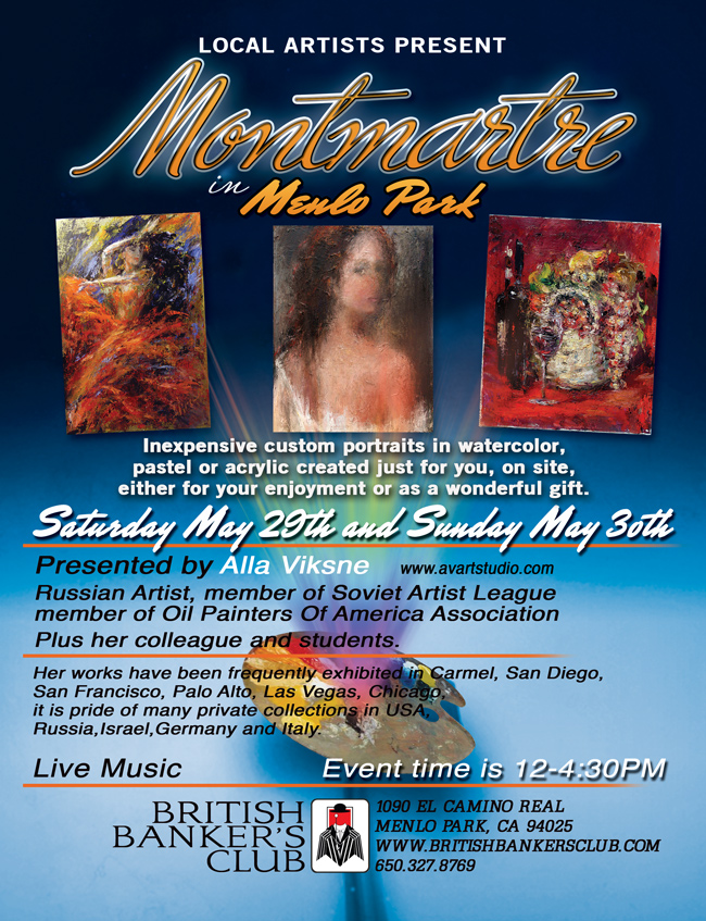 Monmartre in Menlo Park, May 29-30 2010, 12-4:30 pm