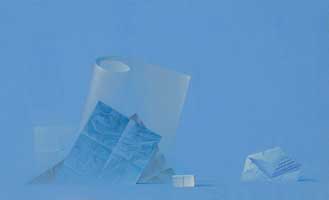 Double Blank Series. No 3, Moscow 2000. Oil on Canvas. 40x24