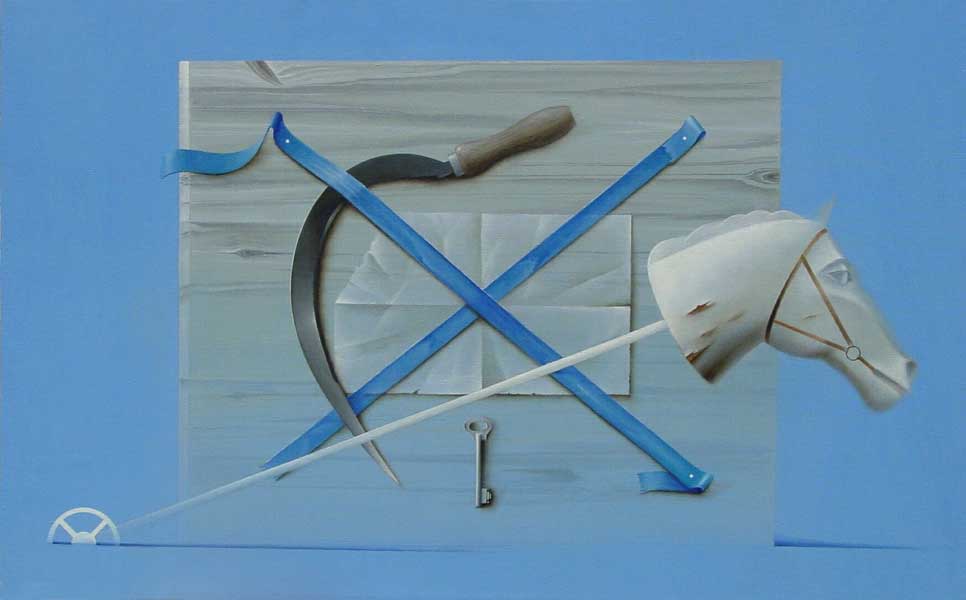 Double Blank No 4. Moscow 2000. Oil on Canvas 40x24